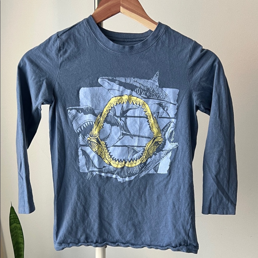 Oshkosh originals shark Blue Graphic Long Sleeve Tee for Kids 8